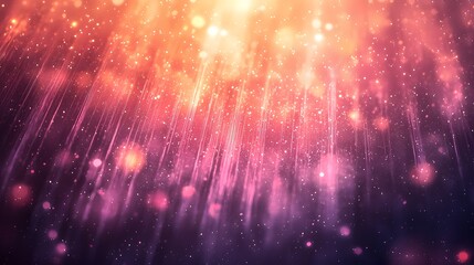 Poster - Colorful cosmic background with stars creating a whimsical scene of cascading rays in a dreamlike atmosphere