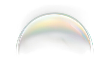 Aufkleber - Iridescent soap bubble half-sphere on Transparent background.
