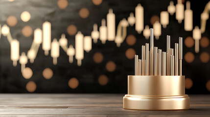 Poster - Market analysis insights business sector digital art modern aesthetic close-up financial growth concepts