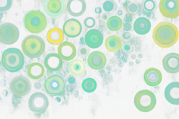 Poster - Abstract green circles on Transparent background. (1)