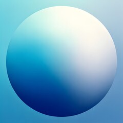 Poster - A glossy blue abstract sphere with a shiny, reflective surface on a smooth, abstract background