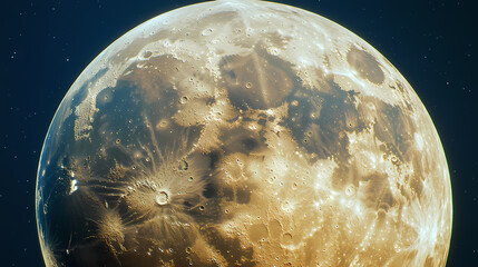 Wall Mural - full moon in deep space