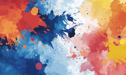 Poster - Vibrant Abstract Watercolor Splash Background in Minimalist Vector Style