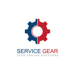 Fototapete - modern gear service logo, icon, symbol, vector illustration