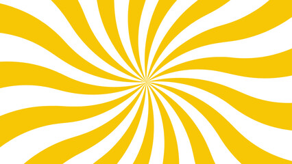 Fototapete - Abstract background with Classic vintage sun rays swirling pattern background. Vintage beam sunburst texture. Burst sunrise sunbeam element spiral striped sunray template. Yellow and white twisted 
