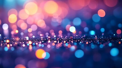 Poster - Sparkling bokeh motion with vivid colors and depth in ambient light