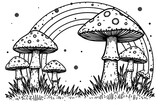 groovy digital coloring pages set in vintage 70s style
