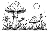 groovy digital coloring pages set in vintage 70s style