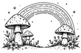 groovy digital coloring pages set in vintage 70s style