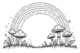 groovy digital coloring pages set in vintage 70s style