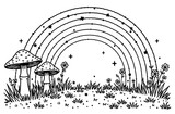 groovy digital coloring pages set in vintage 70s style