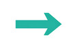 © MstSuborna - Vector icon of a green arrow pointing to the right, simple and minimalistic design, on a transparent background