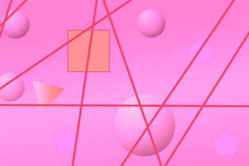 Poster - Geometric pattern with repeating geometric shapes and circles to create a creative background.