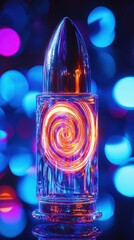 Poster - Mesmerizing Spiral Design in Colorful Bullet-Shaped Object
