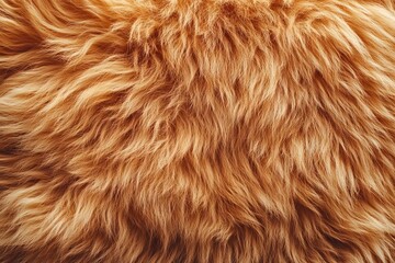 Poster - Soft and fluffy orange fur displayed on a textured surface in natural light at a cozy indoor setting