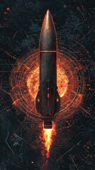 Poster - Concept Art of a Bullet Transformed into a Symbolic Rocket Design