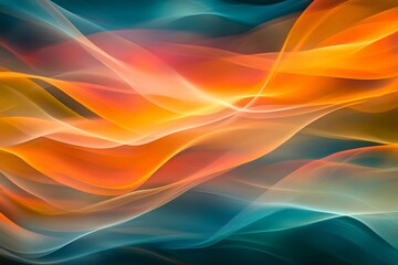Leinwandbilder - Fluid movement of vibrant colors swirling together in a captivating abstract design