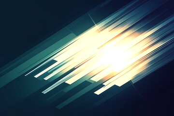 Poster - Dynamic luminescent stripes creating a captivating visual perspective
