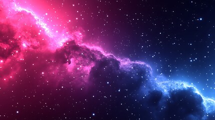 Wall Mural - pink and blue nebula in space. (4)
