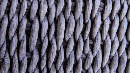 Poster - Modern knit texture with chaotic design in neutral gray tones for creative backgrounds