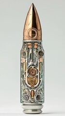 Poster - Intricate Cross Section of Bullet Showcasing Detailed Internal Layers