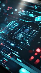 Poster - High-Resolution Close-up Image of Digital Microwave Technology