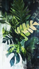 Poster - Lush Greenery with Modern Artistic Twist for Bold Room Aesthetics