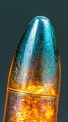 Poster - Macro Shot of Bullets Surface Revealing Intricate Textures and Colors