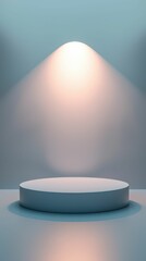 Poster - Minimalist Empty Stage with Podium and Calm Lighting Effect