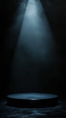 Poster - Mysterious Empty Stage Podium Under Dramatic Moody Lighting