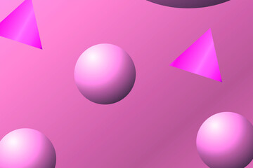Poster - Bright abstract pattern with triangles and circles in bright spring colors