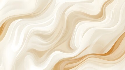 Poster - Abstract cream and gold wavy background, soft flowing lines creating a luxurious and elegant texture, perfect for designs.