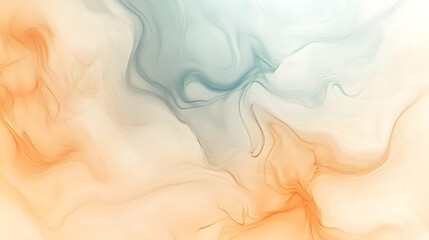 Poster - Abstract swirling patterns in soft orange and blue hues, perfect for artistic backgrounds or modern design projects.
