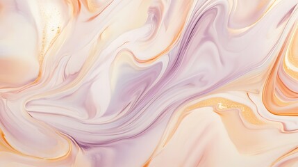 Poster - Elegant marble texture, soft pastel hues of pink and lavender, perfect for backgrounds, invitations or artistic projects.