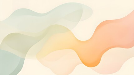 Poster - Abstract color waves design, soft pastel tones, fluid shapes, perfect for backgrounds or creative projects, ample copy space.