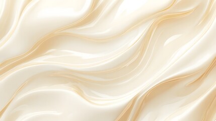 Poster - Flowing abstract design, smooth waves in cream and beige shades, perfect for backgrounds or elegant themes, soft and inviting.
