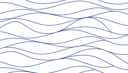 blue wavy line pattern background. japanese style concept. vector illustration. wave art wallpaper.