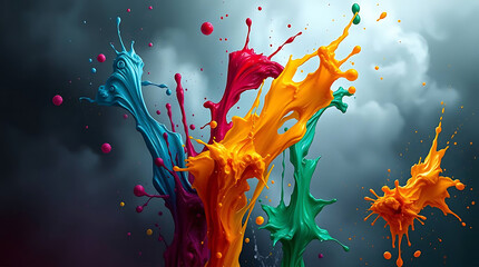 Wall Mural - ultra hd abstract paint burst wallpaper