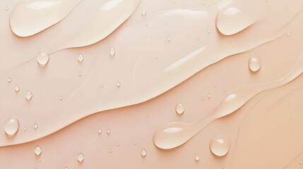 Poster - Water droplets on soft surface, serene and calming texture, perfect for wellness or relaxation themes, subtle background space.