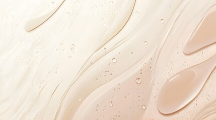 Poster - Soft abstract waves in warm tones, flowing textures creating a serene backdrop, ideal for calming designs or mindfulness themes.