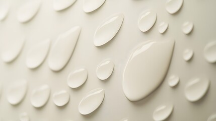 Poster - Abstract design featuring scattered white drops, soft textures creating a calm atmosphere, ideal for backgrounds or modern themes.