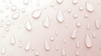 Poster - Close-up of water droplets on a smooth surface, clear texture and softness, ideal for backgrounds or designs.