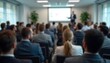 © willem - Audience at a Business Presentation Listening to a Speaker on Stage
