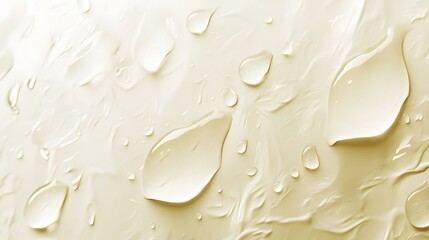 Poster - Close-up of water droplets on textured surface, soft background, natural light, ideal for design projects or calming visuals.