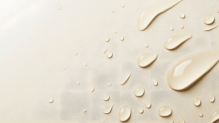 Poster - Abstract close-up of water droplets on a smooth surface, emphasizing texture and clarity, suitable for modern design themes.