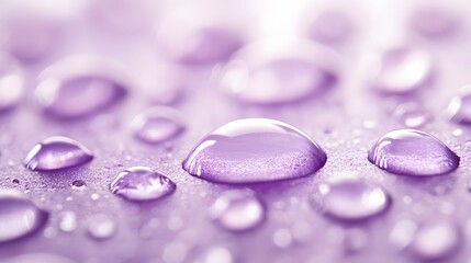 Poster - Water droplets on a vibrant purple surface, creating a refreshing aesthetic, perfect for background designs and textures.