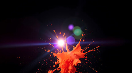 Wall Mural - 8k colorful fluid art close-up paint explosion