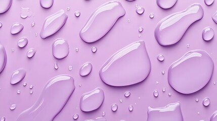 Poster - Purple surface with raindrop patterns, vibrant colors creating a calming aesthetic, ideal for backgrounds or nature themes.