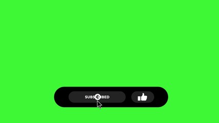 Wall Mural - animated subscribe button for video overlay. like subscribe bell notification button, subscribe to c