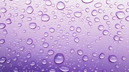 Poster - Purple gradient background with water droplets, smooth texture, ideal for design projects, atmospheric and refreshing feel